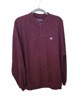 Big Dogs Men's Maroon Henley Sweater